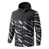 Herren Lässige Outdoor Jacke mit Kapuze im Reißverschluss-Stil, Herren Farbblock Schnelltrocknend Dünn Winddicht Und Wasserdicht Sport Windjacke