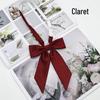 JK Ribbed Solid Color Long Handle Lapel Flower School Uniform Sailor Suit Bow Tie