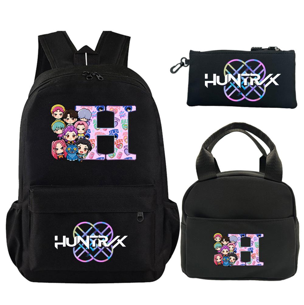 3Pcs/set 26 English Letter Printed Backpack with Shoulder Bag Pencil Case for Teenager Student Boy Girl Schoolbag Large Capacity Bookbag Kid Gift