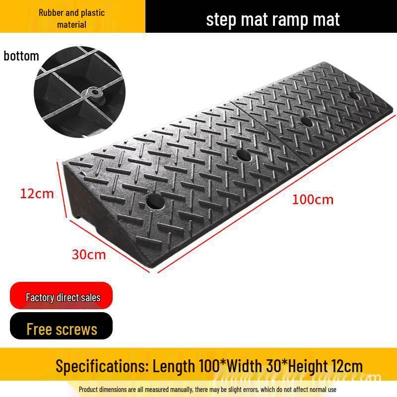 100cm Long Step Mat Curb Ramp for Home Use – Threshold and Speed Bump Climbing Mat