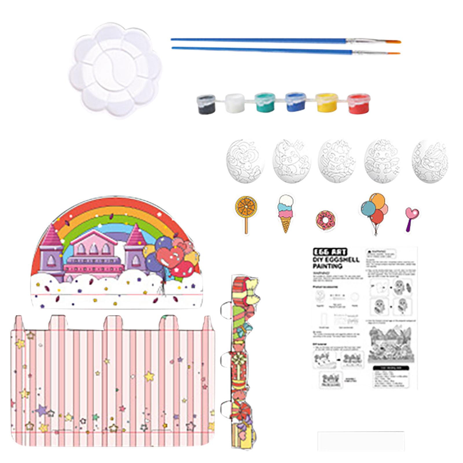 Easter Eggs Painting Kit 5 Paintable Easter Eggs For Easter Party Gifts Easter Basket Stuffers For Toddlers DIY Easter Art And Craft Kit