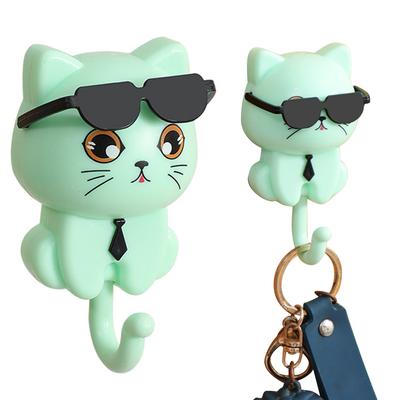 Yaratıcı Karikatür Kedi Kancası Yapıştırıcı Sevimli Kedi Anahtarlık Kedi Duvar Kancaları Anahtarlar Çanta Atkı Şapka Havlu Asma Dekorasyon