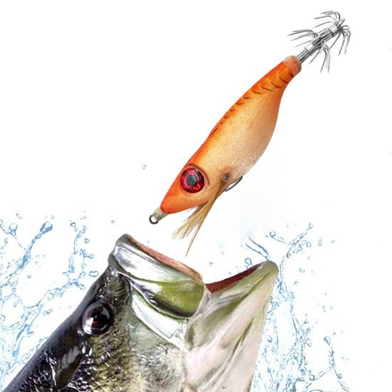 Shrimp Fake Bait Fishing Lure with Sharp Hook Realistic Looking 3D Eyes Bright Colors Luminous Hard Lure Artificial Bait