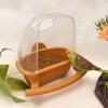Bird Feeder for Cage with Perch Food Dispenser No Mess Plastic Food Container