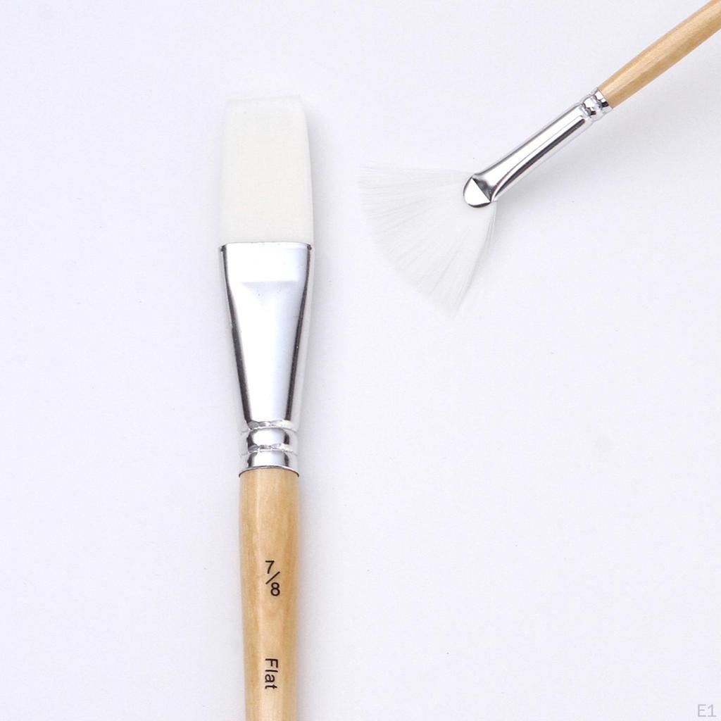 24Pcs Artist Brushes Acrylic Oil en Nylon Hair for Kids Adult Gouache