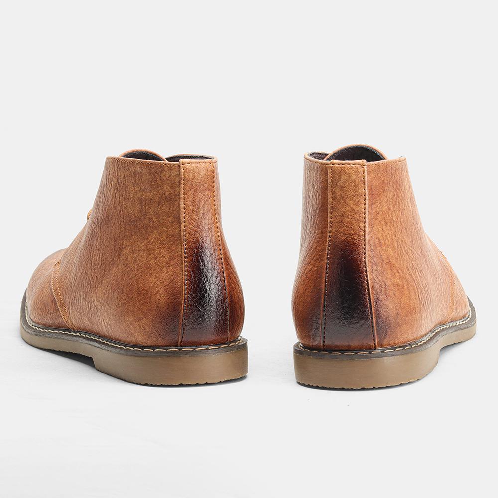 

Leather Boots Brand Comfortable 2026 Fashion Desert Boots Man 43 морква неоновий колір