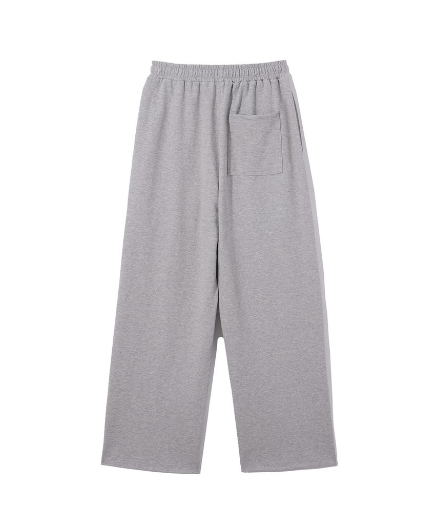 Lense Rs String Wide Sweat Pants Melange Gray