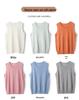 2025 Women's Fine Merino Wool Round Neck Sleeveless Knitted Vest – Solid Color, Loose Fit, Versatile Base Layer for Early Autumn