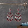 Ethnic Boho Vintage Drop Earrings For Women Geometric Hollow Crystal Blue Red Green Black Dangle Bohemian Wedding Earings Bijoux