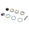 Bike Front Fork Spacer 28.6mm Headset Washer Aluminium Alloy with Headset Star Nut Stem Top Cap Bike Accessories