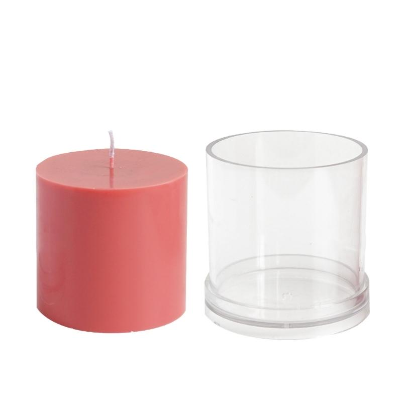 Clear Candlestick Molds Cylindrical Candle Mould for Church Christmas Wedding Dinner Valentine Day Home Decoration