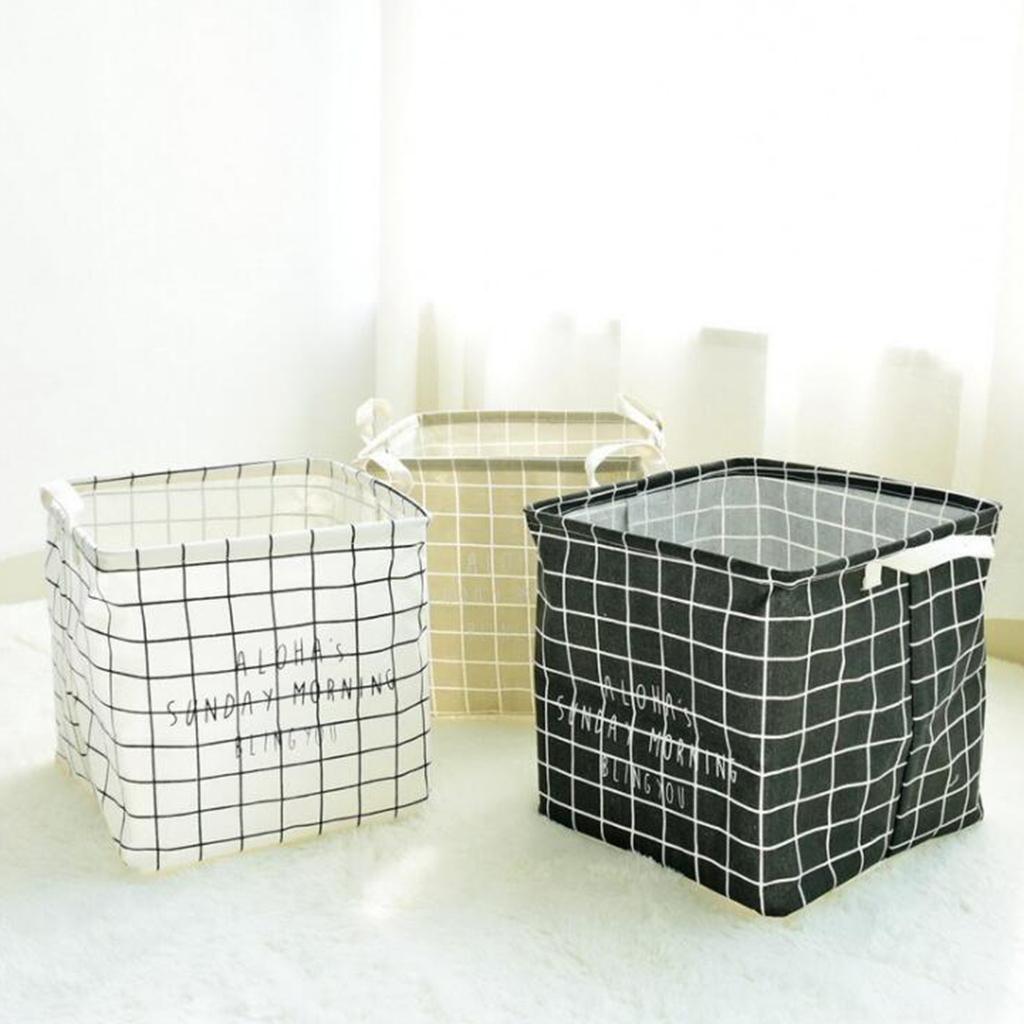 3 Kitchen Storage Basket With Handles, Laundry Hamper Toys Bucket