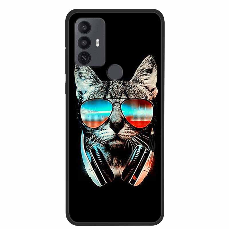 For TCL 30 SE Case Luxury Soft Silicone Protective Animals Phone Cover for TCL 305 306 Case 30SE TPU Funda for TCL30SE Cartoon