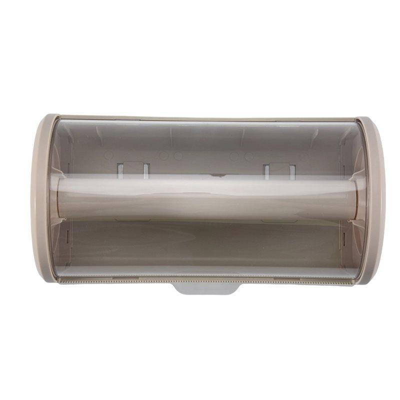 M-Modern-Bathroom Paper Towel Organizer Large Roll Wall Mount Holder With Clear Dustproof Cover Modern Tissue Dispenser Storage