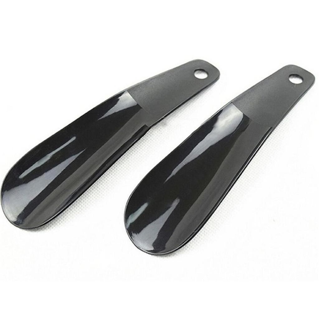 1/4 pz 16 cm Plastica Nera Cucchiaio Calzascarpe Forma a Cucchiaio Calzascarpe Sollevascarpe Flessibile Robusto Antiscivolo da Viaggio Portatile Mini Calzascarpe Pigri