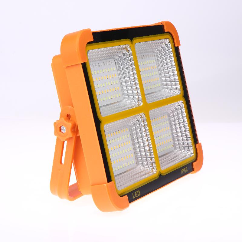 Rechargeable Solar Flood Light Outdoor Portable Led Reflector Spotlight Rechargeable Projector Floodlight Construction Lamp