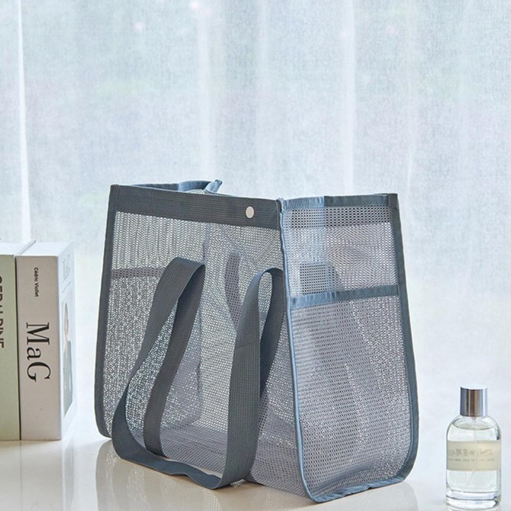 Portable Handbag Beach Bag Large-Capacity Mesh Wash Bag Quick Dry Swimming Bag Outdoor