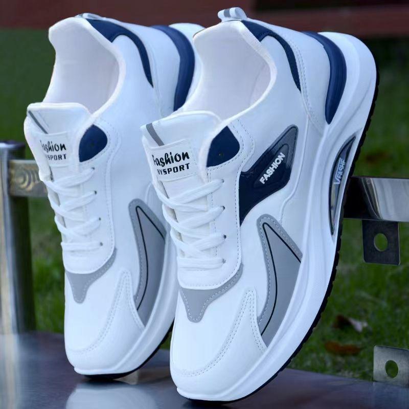 

Men s Winter Fleece-Lined Warm Sneakers: Non-slip, Wear-resistant, White Leather Cotton Shoes 40