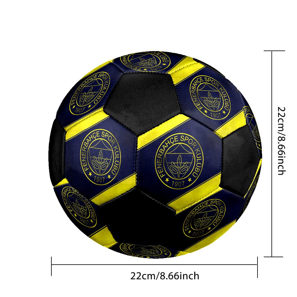 Pallone da Calcio Club Sportivo Fenerbahce, colorato, adatto a tutte le età, cucito a macchina, materiale PVC, qualità da competizione, durevole e ad alto rimbalzo