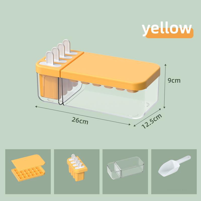 24 Grid Double-layer Ice Cube Mold for Household 2-in-1 Odorless Ice Making Box Ice Ball Ice Making Box