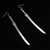 Men's Gothic Dark Style Long Knife Pendant Earrings - Retro Harajuku Cool Fashion Jewelry