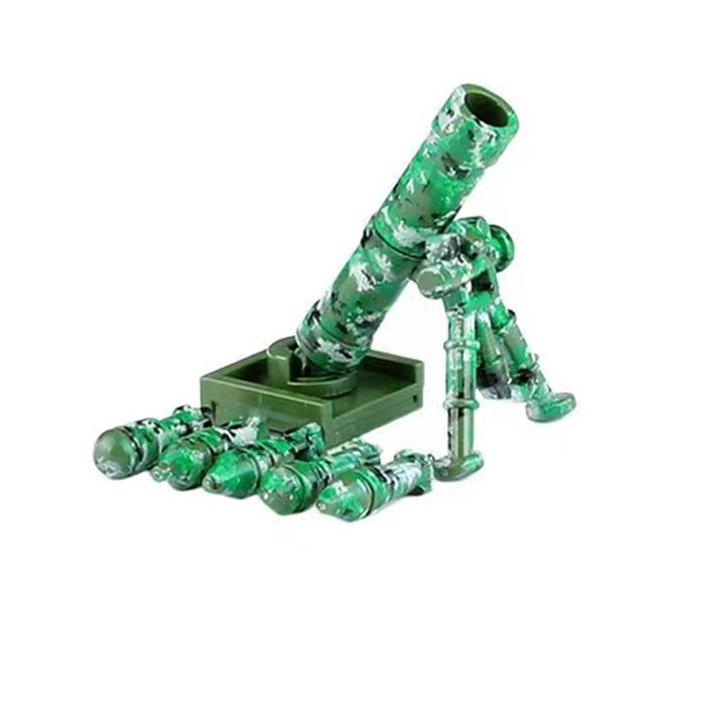 WW2 MOC-Military Building Blocks, Solider Figures, Weapons Machine Guns, Bricks Accessories, RPG Gatling, NSV Mortar, Halloween
