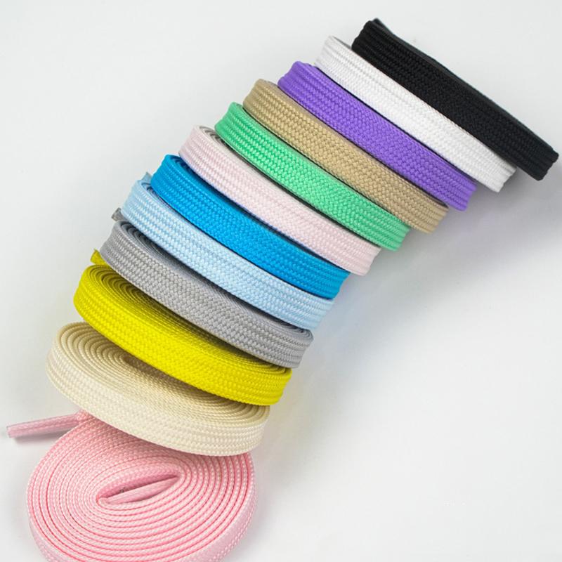 1Pair/3Pair New 0.8cm Wide Flat Durable Shoelace Suitable for A Variety of Shoes Solid-color High-quality Shoelaces