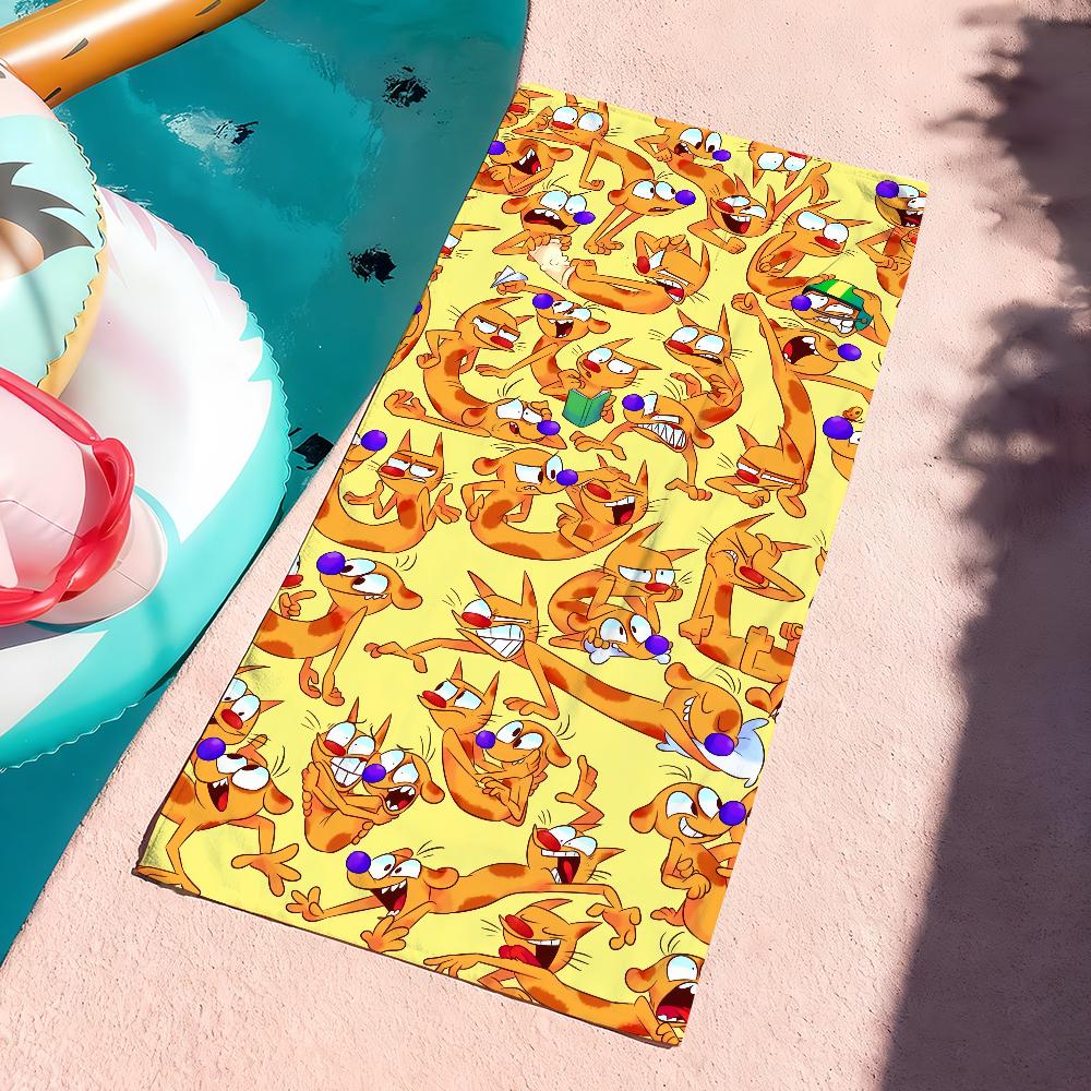 Cute Cartoon C-Catdog-S Funny Towel Soft Pool Gift For Travel Gym Shower Camping Quick Dry Sports Large Beach Towels