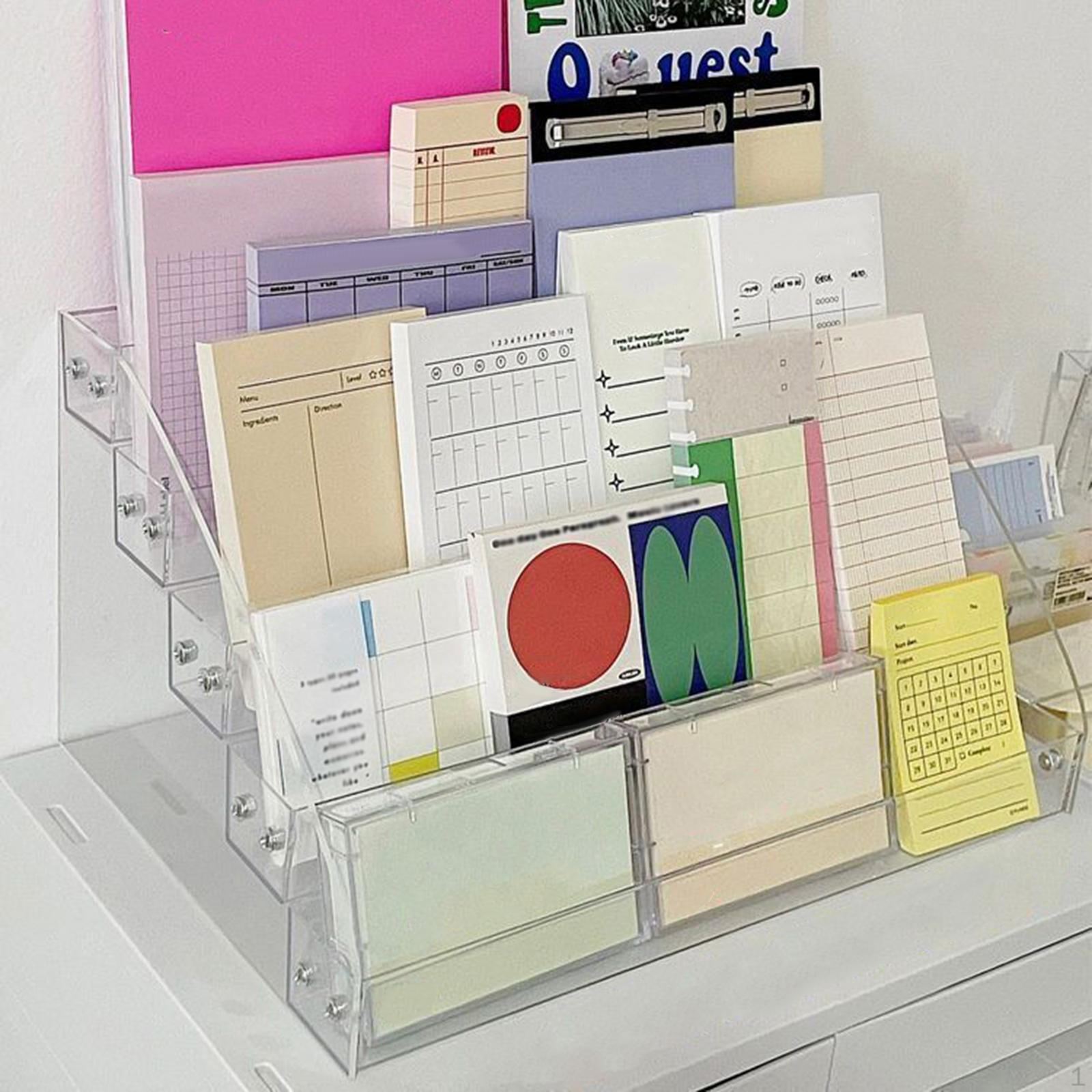 Акриловый держатель для визитных карточек витрина настольная стойка для хранения книжная полка многослойная 5 Tier 1454₽