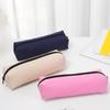 1pc Small Solid Color Simple Zipper  Pencil Case Mini Pen Bags Stationery for School Office Suppliers