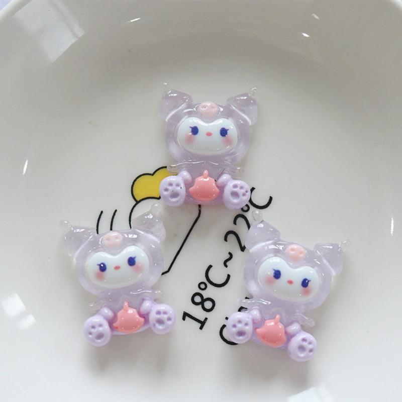 10 Pcs Kawai Cartoon Translucency Animal Resin Flat Back Scrapbook Diy Jewelry Hair Clips Ornament Accessories A18