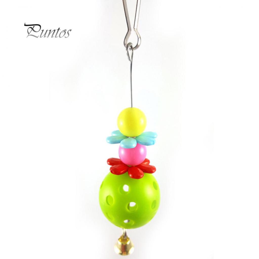 Hanging Ornaments Ball Flower Design Bite Toy Chew Swing Bird