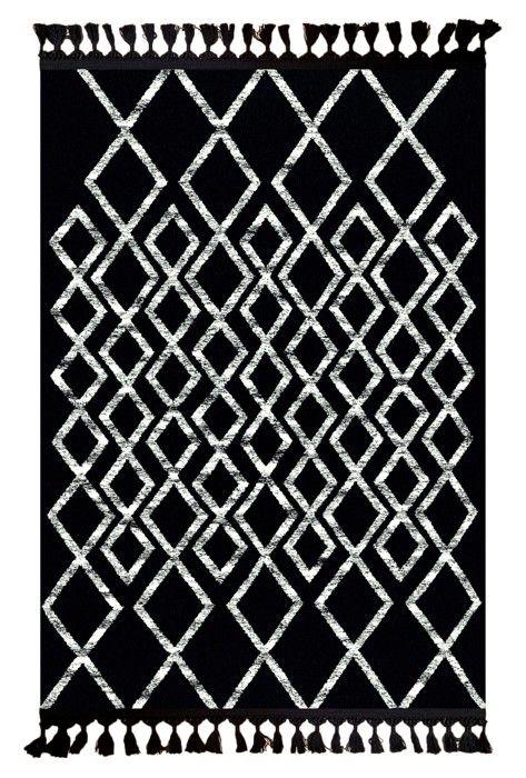 Tapis - ANATOLIAN STAR - FAS - Noir - 300x400 - Epaisseur 6mm - Polyester