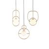 Modern Bar E27 Led Pendant Lights Cafe Gold Metal Glass Globe Led Hanging Lamp Bedside Hanging Light Droplight Fixtures Lamp
