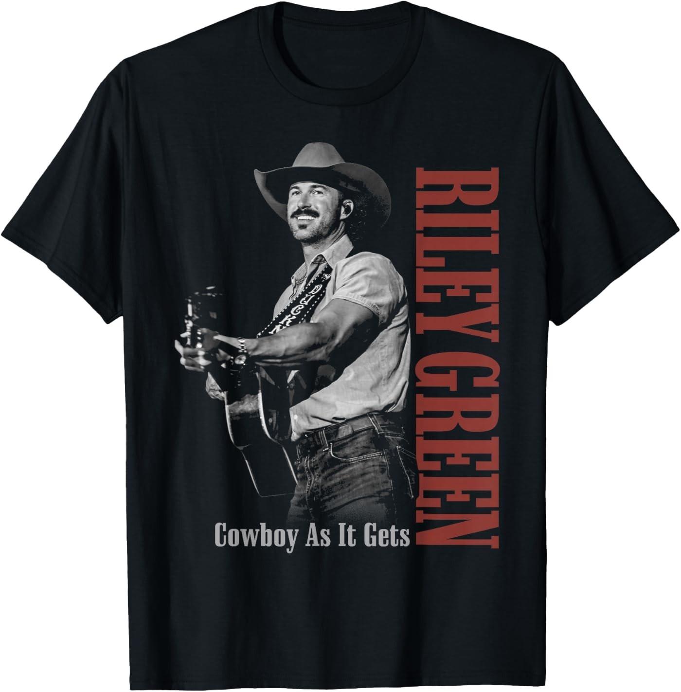 Riley Green Cowboy Guitar T- Unisex T-Shirt XXXL