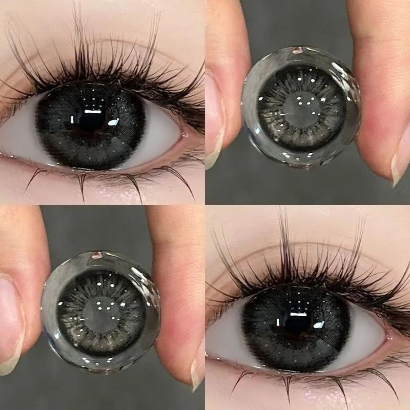 Doll eye Contact Lens 14.5mm Mill Creek 2pcs Lively Blue Soft Lens Annual For Men Women Prescription Natural Myopia Color Eyes