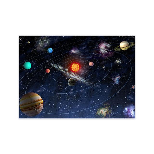 

Солнечная система, планеты, постеры и принты, космическое пространство, Вселенная, наука, настенная живопись, холст, картина для детей, украшение для спальни 21cm×30cm No Frame