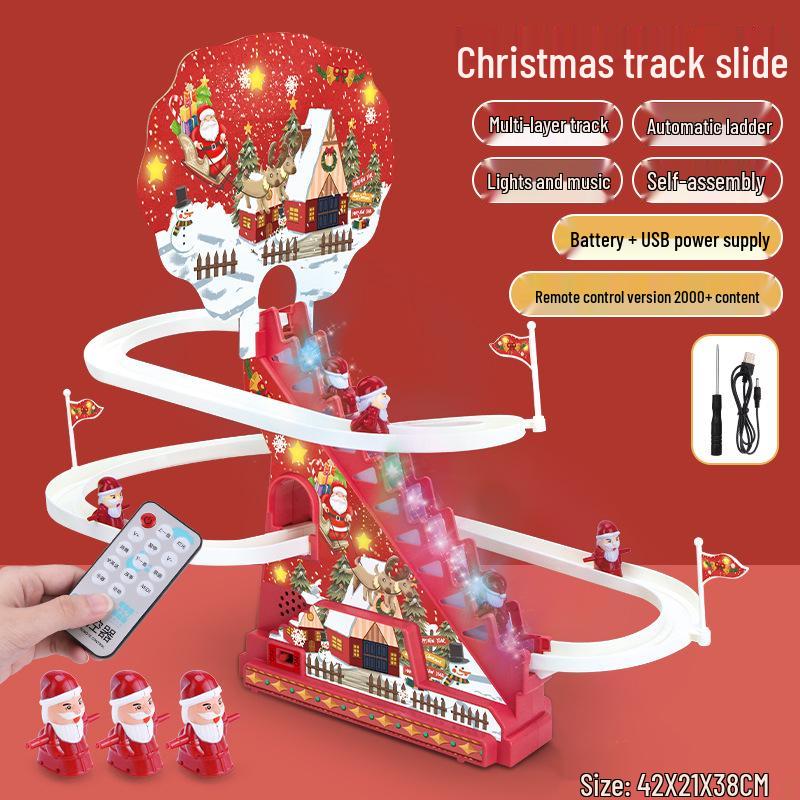 

Рождественская игрушка-трек-горка для раннего развития - Детский электрический развивающий подарок Standard + 6 Figurines