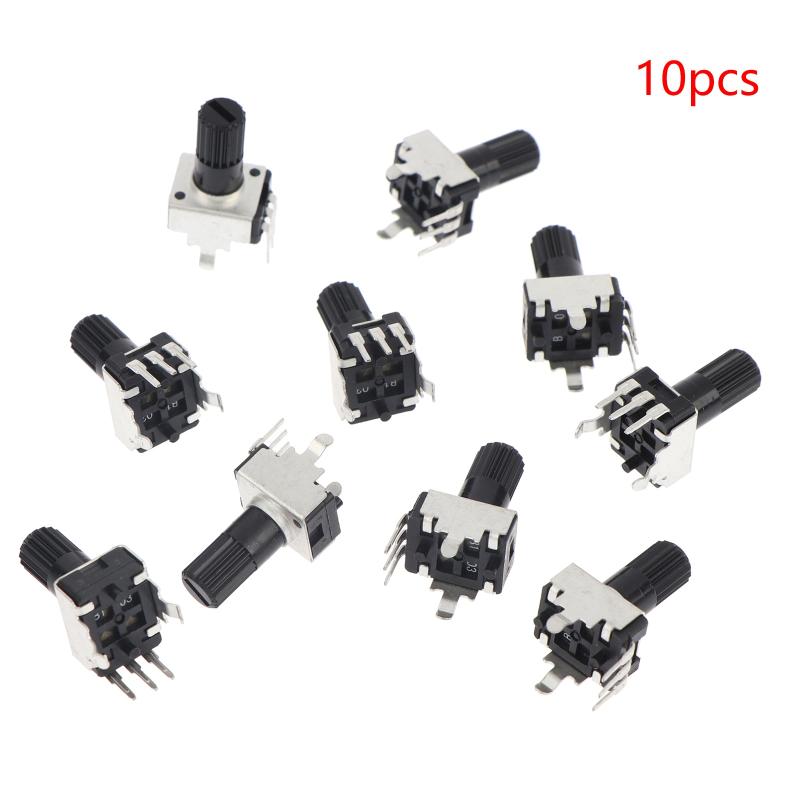 Potentiometers 10Pcs RV09 Vertical Horizontal 12.5MM Shaft 10k 20k 50k 100k Adjustable Resistor 3pin Seal Potentiometer