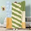 Aesthetic Colorful Fun Collages Throw Lightweight 240G Flannel Blanket Soft Skin-Friendly For Summer Cooling