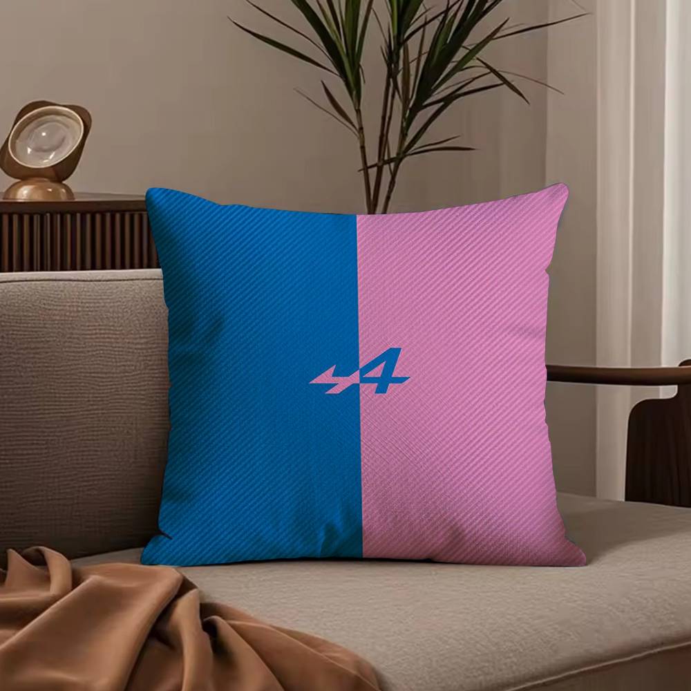 Cool Car A-Alpine Pillow Case Anti-dustmite Pillowcase Invisible zipper silky short plush Sofa cushion cover