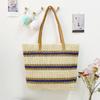 Ecofriendly Straw Tote Bag With Zipper Closure For Daily Use