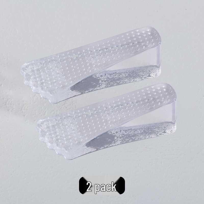 Punch-Free Silicone Door Stopper: Transparent, Adhesive, Anti-collision, Safe, Silent Flat Head Bumper