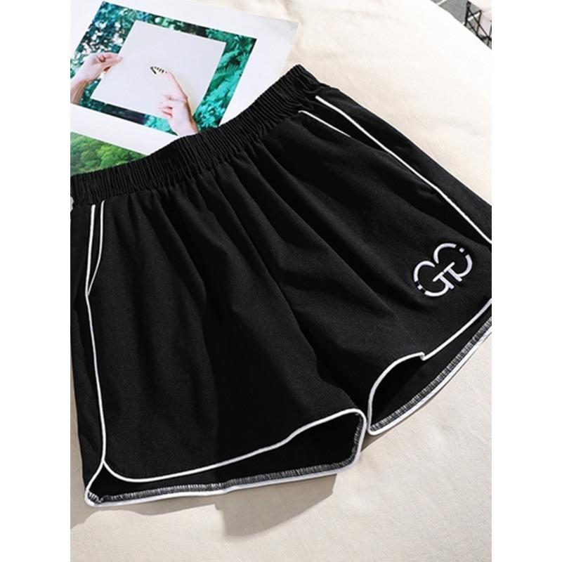 

Летняя свободная и тонкая эластичная талия одежда для дома йога пижамные штаны широкие повседневные XXL чёрный