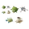 Crochet Coaster Frog Squid Turtle Insulating Coffee Mats Animal Pattern Drink Coasters Novelty Gift for Home Party Office