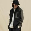 Spring and Autumn New Men's All-match Colorblock Raglan Sleeve Lapel Loose Casual Shirt