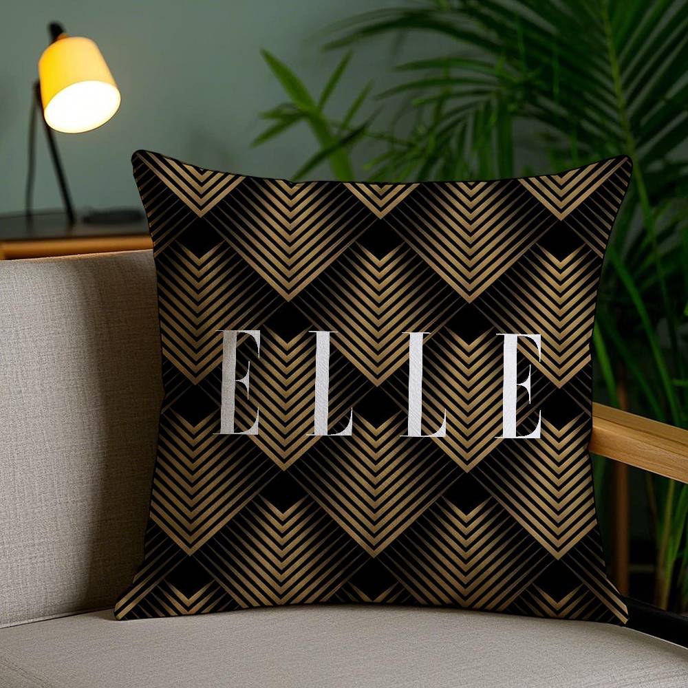 Healthy Style Home ELLE Living Pillow Case Anti-dustmite Pillowcase Invisible Zipper Silky Short Plush Sofa Cushion Cover