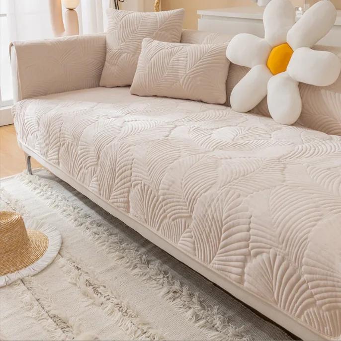 Living Room Sofa Cover Cotton Couch Cover Jacquard Nordic Sofa Cushion Four Seasons Daybed Towel L-shaped Sofa Protective Case