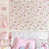 Cute Cartoon Bear Tapestry Pink Striped Wall Hanging for Kawaii Bedroom Decor Background Cloth
