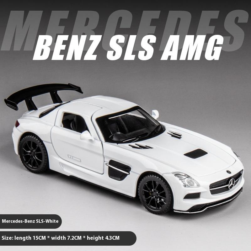 Nové 1:32 simulovaných sportovních vozů Benz AMG SLS z lehkých slitin, model auta, model auta, ozdoba, chlapecké dětské hračky, auta